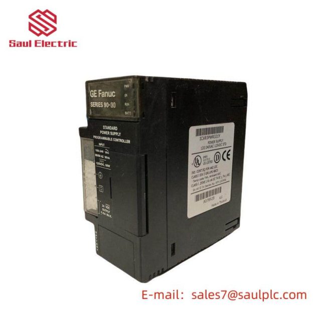 GE IC693PWR321Y: Standard Power Supply Module for Industrial Control Systems