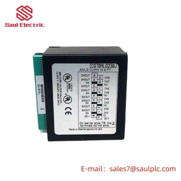 GE IC670ALG230: 8-Channel Analog Input Current Module