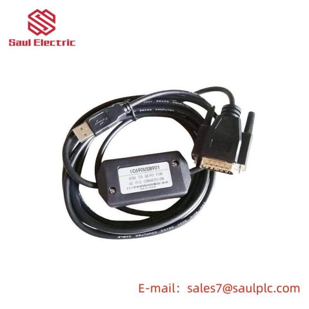 GE IC690USB901 PLC Programming Cable, High-Speed USB Interface for Industrial Automation